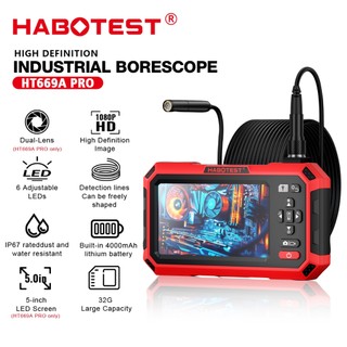 HABOTEST HT669A Độ phân giải cao có độ phân giải cao 1080p HD Video 32G Lưu trữ IP67 Nốt ống nội soi ống nội soi ống nội