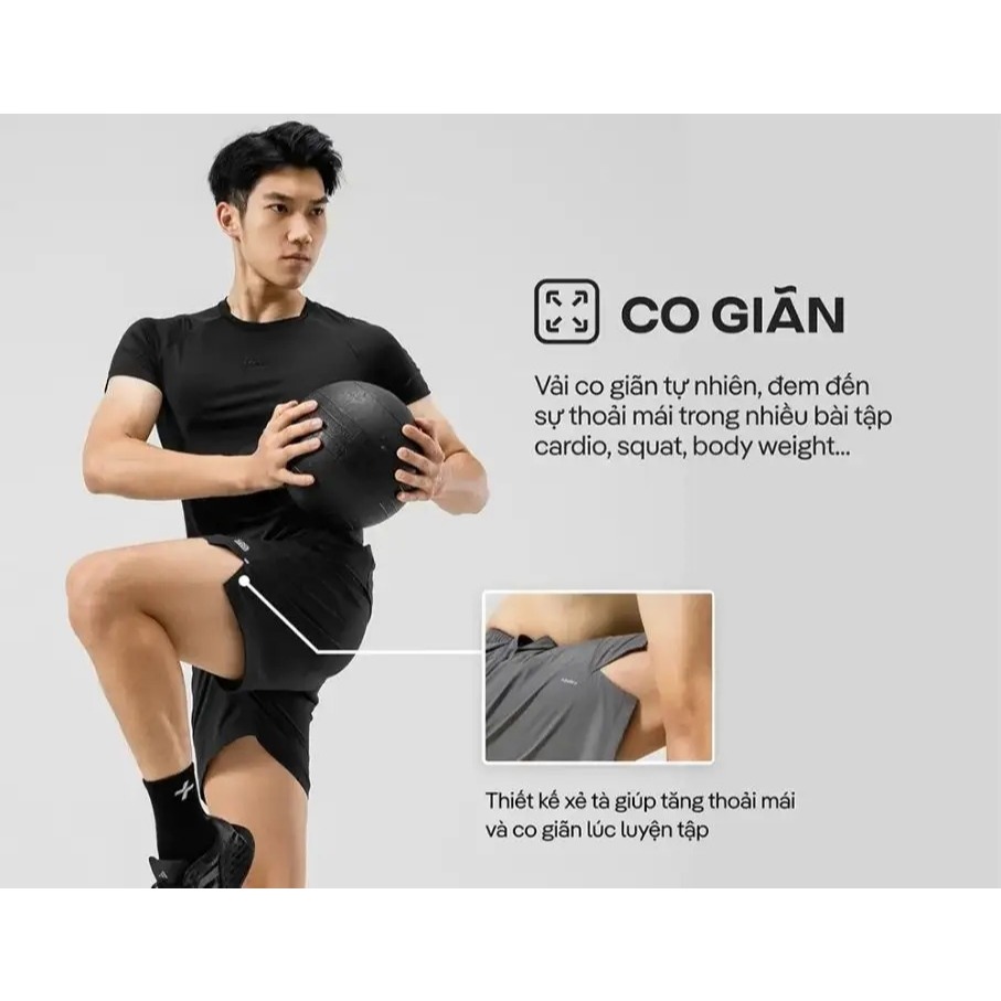 [TẶNG COMBO 2 TẤT]Set thể thao Áo thun Promax và Shorts 5inch Essentials thoáng khí set tập Gym đa năng Coolmate