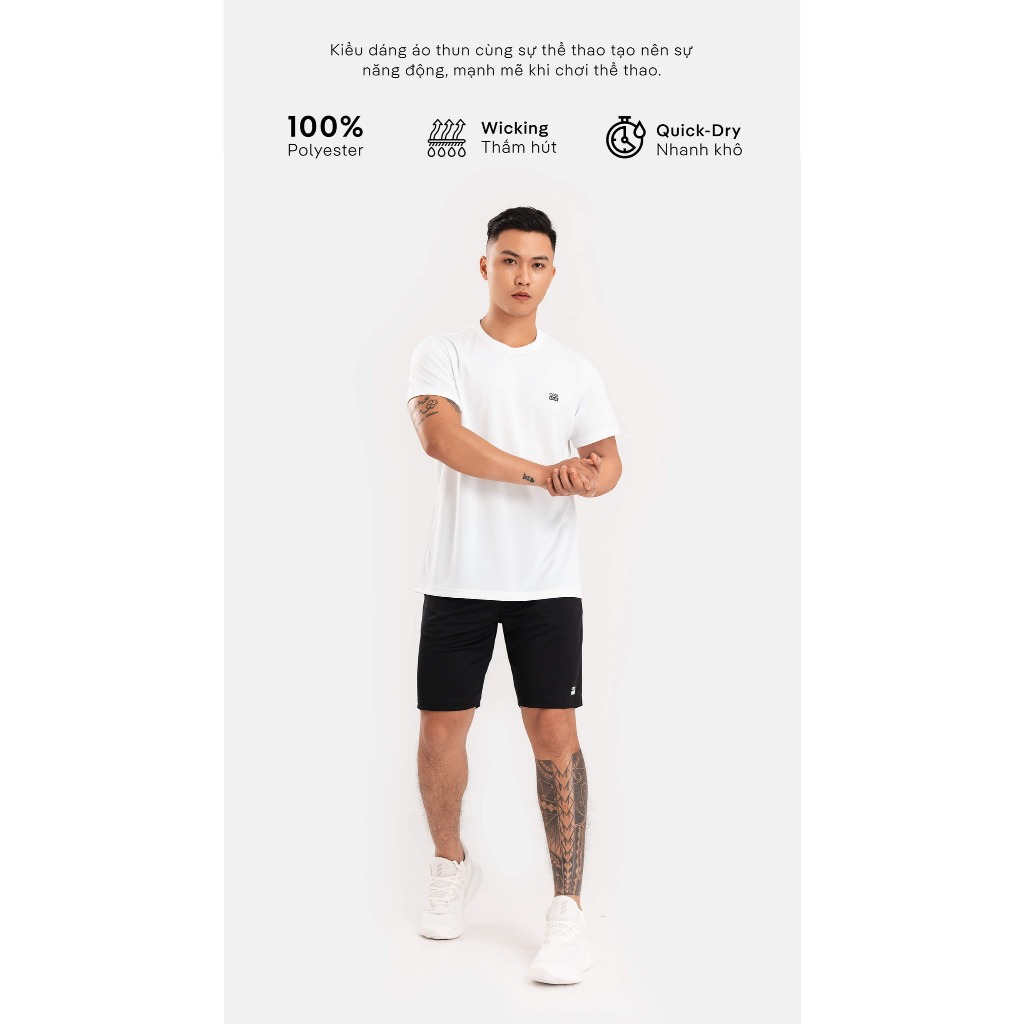 [TẶNG COMBO 2 TẤT]Set thể thao Áo thun Promax và Shorts 5inch Essentials thoáng khí set tập Gym đa năng Coolmate