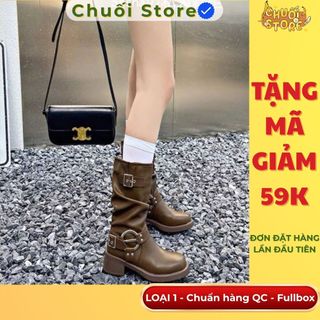 Giày boot nữ da PU tổng hợp dệt vải đế cao su êm ái sang trọng cao cấp thuận tiện