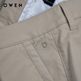 Owen - Quần khaki Regular Fit QKR241389 màu Vàng chất liệu CVC Spandex
