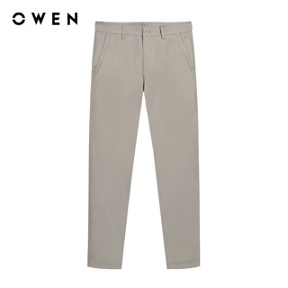 Owen - Quần khaki Regular Fit QKR241389 màu Vàng chất liệu CVC Spandex