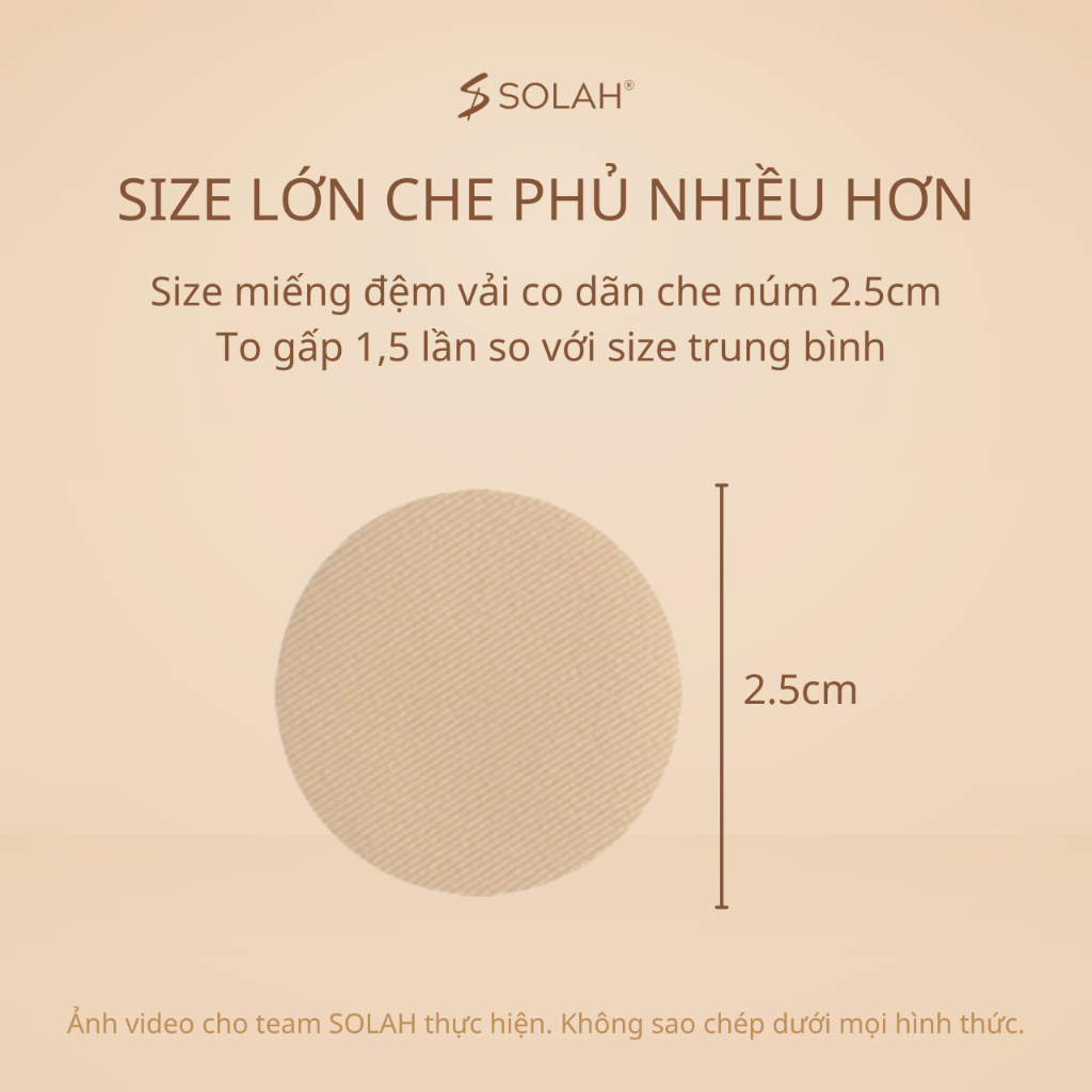 Miếng Đệm Che Núm SOLAH  Bigsize 3.5CM Vải Cotton Tái Sử Dụng Cho Miếng Dán Ngực Áo Bra Dán PK01