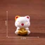 Set 6 mèo thần tài tai đỏ tí hon trang trí bàn làm việc, tủ sách, quà tặng, tiểu cảnh