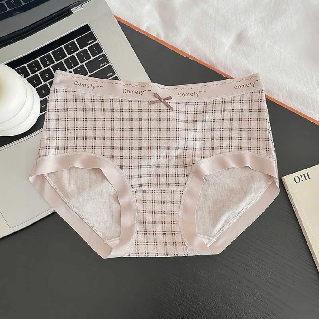 Sét 5 quần lót cotton chấm bi tông màu nâu 216