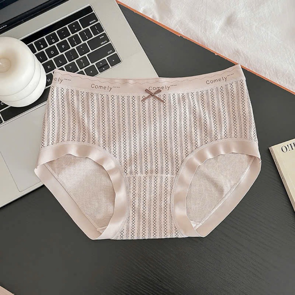Sét 5 quần lót cotton chấm bi tông màu nâu 216