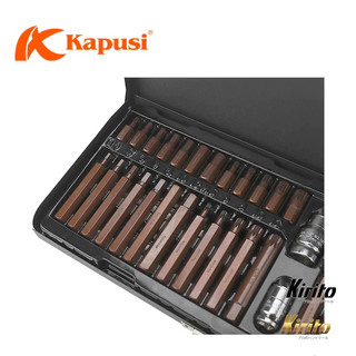 Bộ tuýp lục giác hoa thị 40 chi tiết K-7259  Kapusi, đựng trong hộp thép sơn tĩnh điện