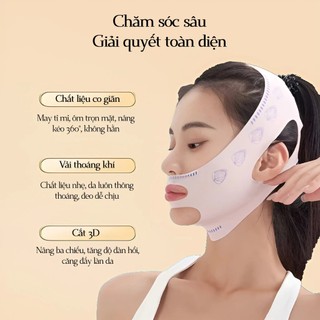 Mặt Nạ Nâng Cơ V Line, Đai Cằm Thon Gọn Mặt, Giảm Nọng Cằm, Nâng Cơ Chống Chảy Xệ Định Hình Vline