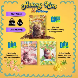 Cát vệ sinh cho Mèo Miku Molly ( Tải 7 gói Tiết Kiệm ) Khử mùi, hút ẩm, ít bụi - Hoàng Kim Petshop