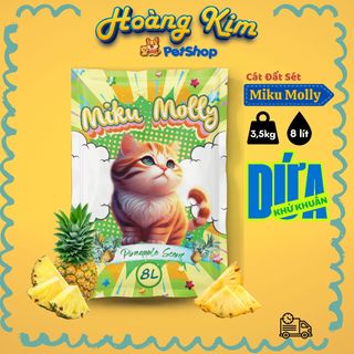 Cát vệ sinh cho Mèo Miku Molly ( Tải 7 gói Tiết Kiệm ) Khử mùi, hút ẩm, ít bụi  - Hoàng Kim Petshop