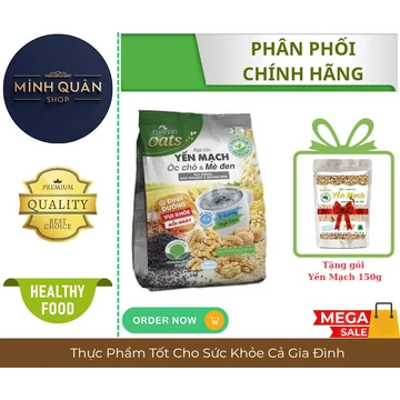 COMBO 10 GÓI - Ngũ Cốc Yến Mạch Óc Chó Mè Đen Xuân An Túi 400g ( Tặng 10 Gói Yến Mạch 150g)