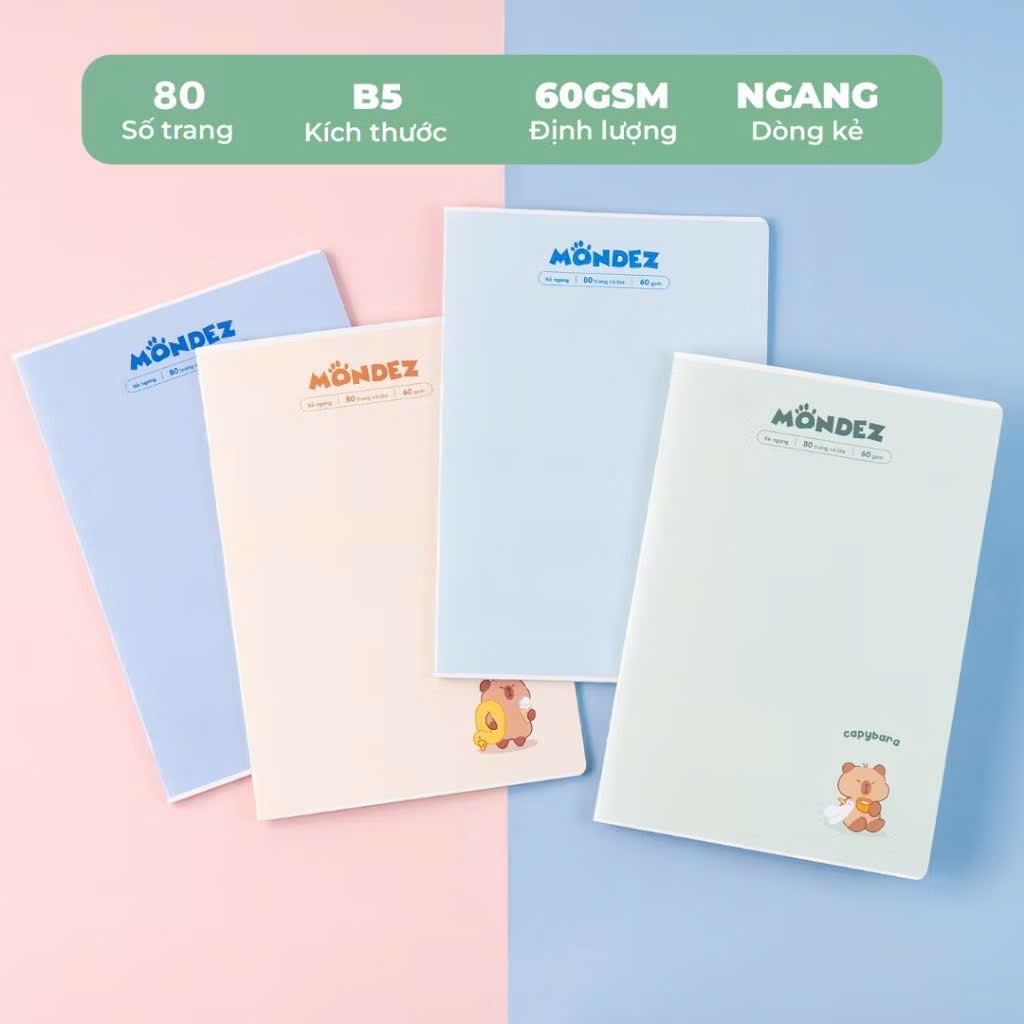 Combo 10 Vở Kẻ Ngang 80/120/200 Trang B5 MONDEZ & CLASSMATE Vở Viết Giấy 70gsm Không Thấm Mực