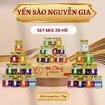 [YẾN 50% ] ComBo 30 HŨ Yến 50% , Yến chưng NGUYỄN GIA  Mix 7- 10 VỊ     hũ =70ml Yến Chưng Không Hộp — ảnh 1