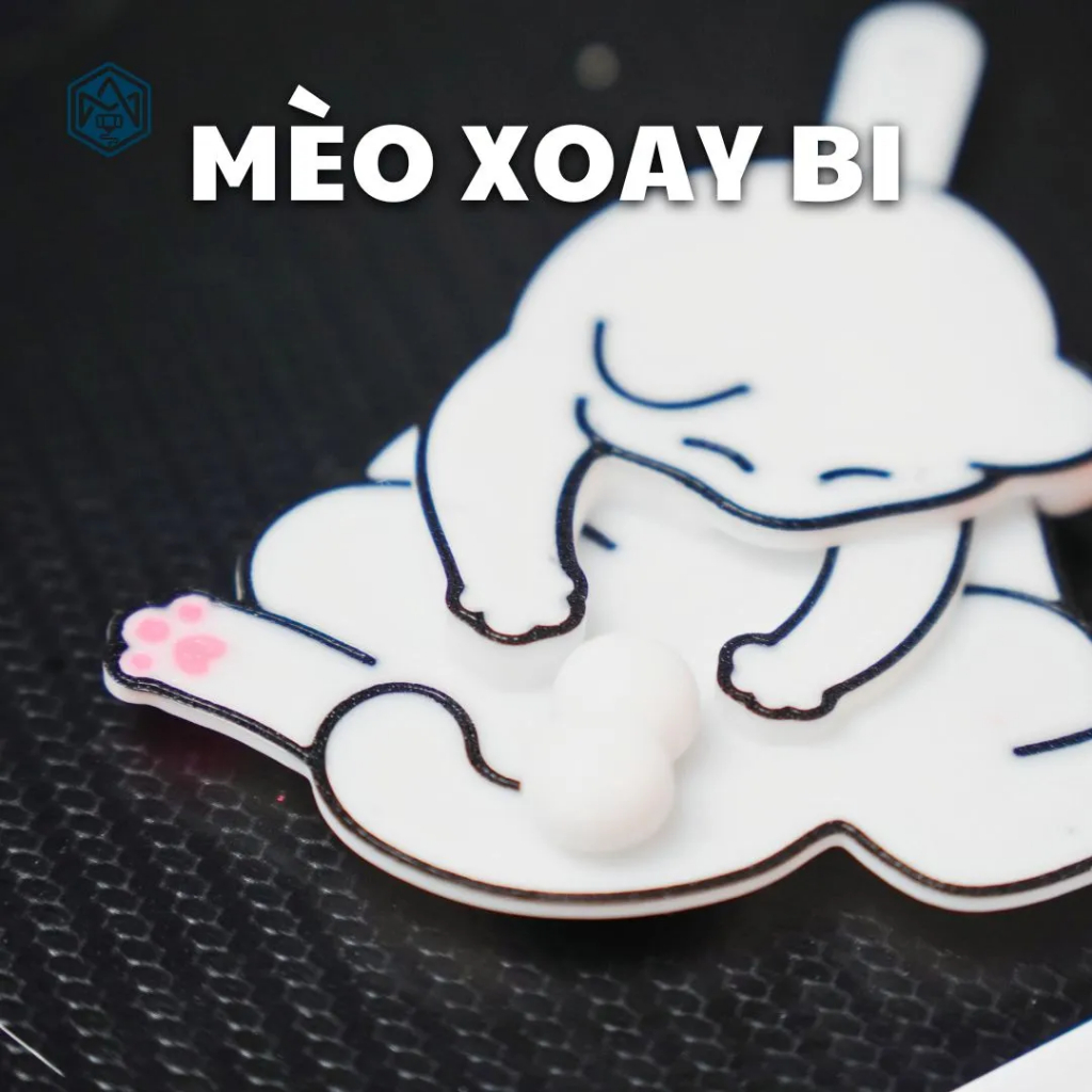 Móc chìa khó mèo xoay bi, fidger giảm stress hài hước | Shopee Việt Nam