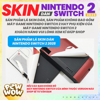 SWITCH2 Skin Decal Dán Trang Trí DIY Dành Cho Máy Game Nintendo Switch 2 New 2025 Phong Cách Anime Manga Game