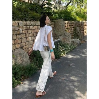 𝗕𝗲𝗺𝗶𝗻 𝗟𝗶𝗻𝗲𝗻 - | LY LINEN | Áo Linen xếp li thủ công babydoll