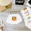 Quần đùi chip đáp mông NỀN TRẮNG KEM in hình thú đáng yêu cho bé 4-14kg