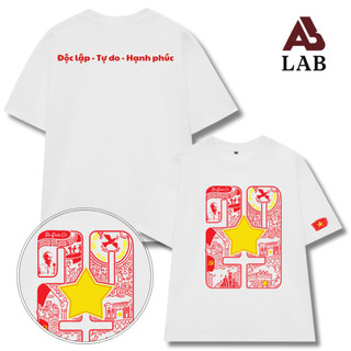 [HỎA TỐC] Áo Thun Nam Nữ Mừng Đại Lễ 2/9 In 2 Mặt, Áo Phông Unisex Form Rộng Yêu Nước Cổ Tròn