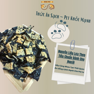 Bánh Thưởng Snack Rong Biển Gà Sấy Mè Đen Dành Cho Chó Mèo