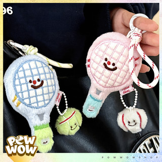 Móc Khoá Vải Bông Phong Cách Nhân Vật Hoạt Hình Smile Blue Pink Tennis Pickleball Siêu Đáng Yêu