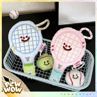 Móc Khoá Vải Bông Phong Cách Nhân Vật Hoạt Hình Smile Blue Pink Tennis Pickleball Siêu Đáng Yêu