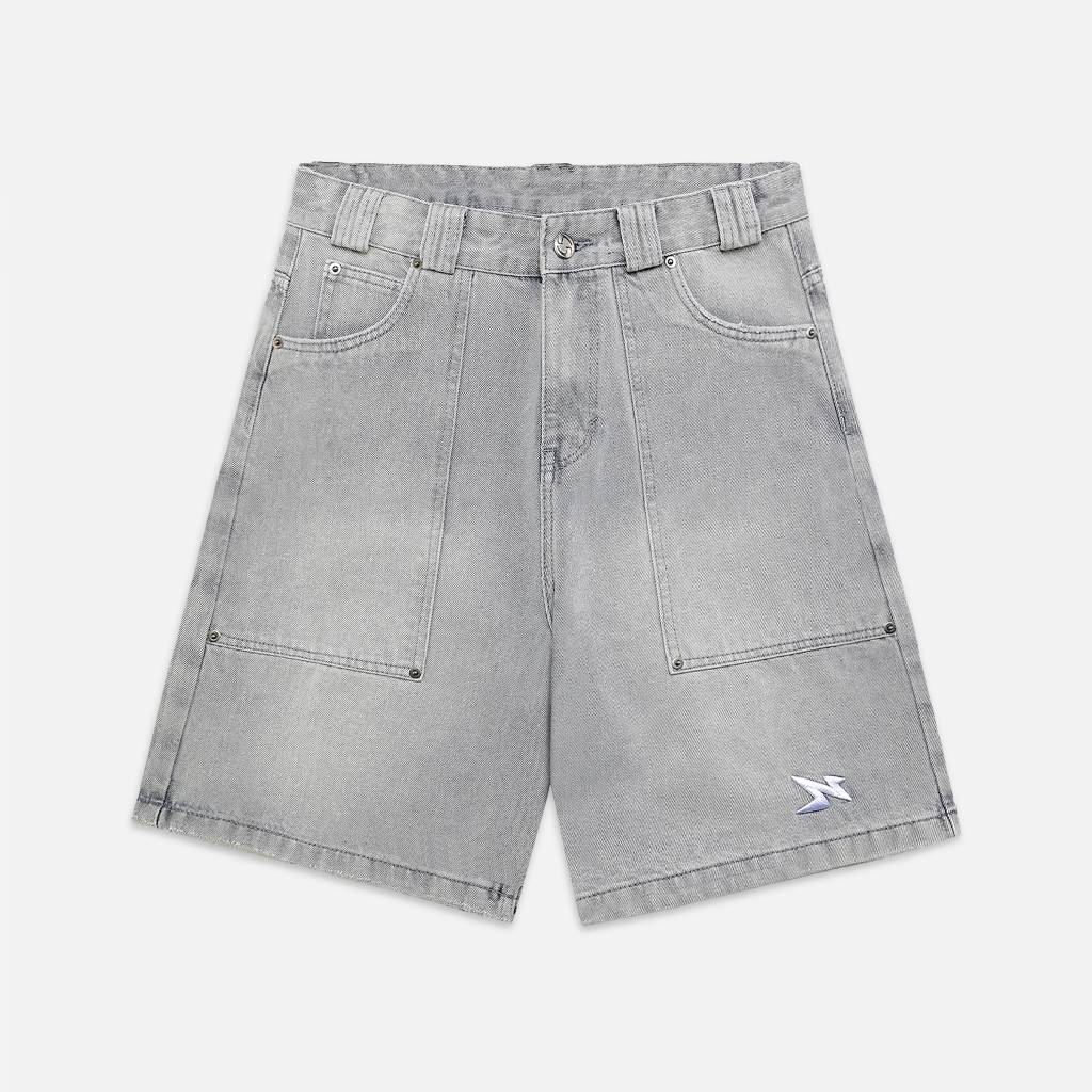 Quần NEEDS OF WISDOM Wide Fit Denim Shorts - Washed Grey - Local Brand ...