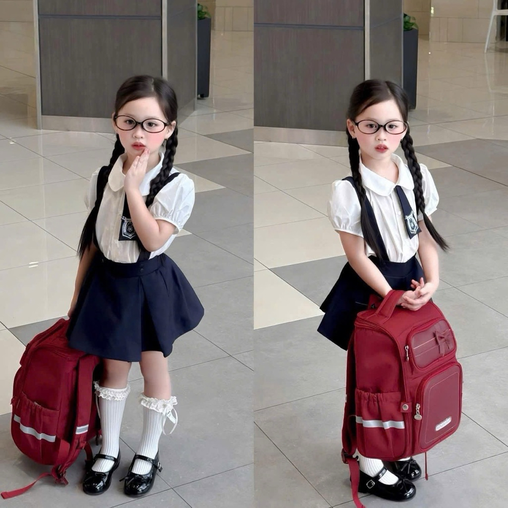 Balo chống gù cho trẻ học tiểu học balo cho bé trai, bé gái