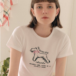Mua hộ Hàn Quốc rolarola  Ngắn T  Tay áo ngắn Funny Dog in ngắn T  Trương Nguyên Anh cùng loại. t Áo sơ mi Slim Short To