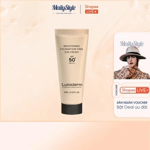 M49_COMBO 10 TUÝP Kem chống nắng Lumiderm bản mini Lumiderm brightening foundation-free sun cream spf50 PA++++ tuýp 10