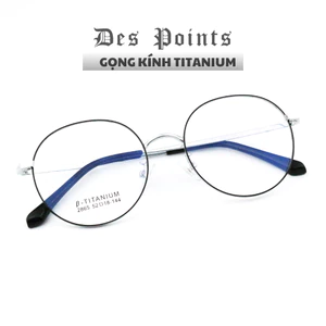 Gọng mắt kính Despoints Titanium mắt Oval Titanium Nhẹ cao cấp. Thay được mọi loại tròng
