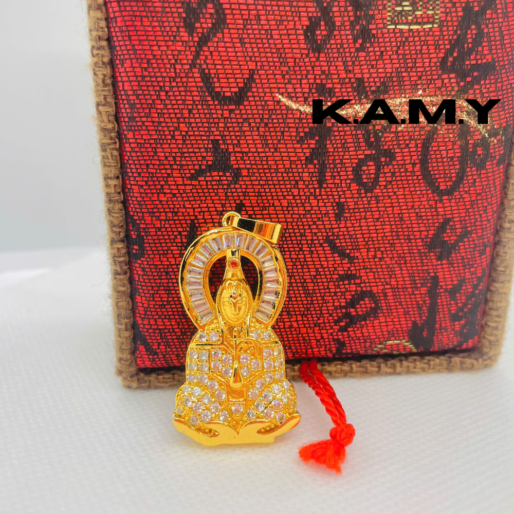 Mặt Dây Chuyền Phật Bà Quan Âm Mạ Vàng Đính Đá CZ – Bình An, May Mắn, Hộ Mệnh Phong Thủy Tài Lộc