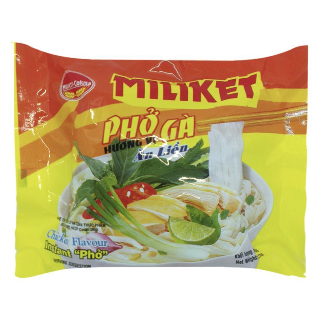 Thùng 30 gói Phở Miliket hỗn hợp 3 vị (bò, gà, chay) thơm ngon chuẩn vị, Mix vị theo yêu cầu