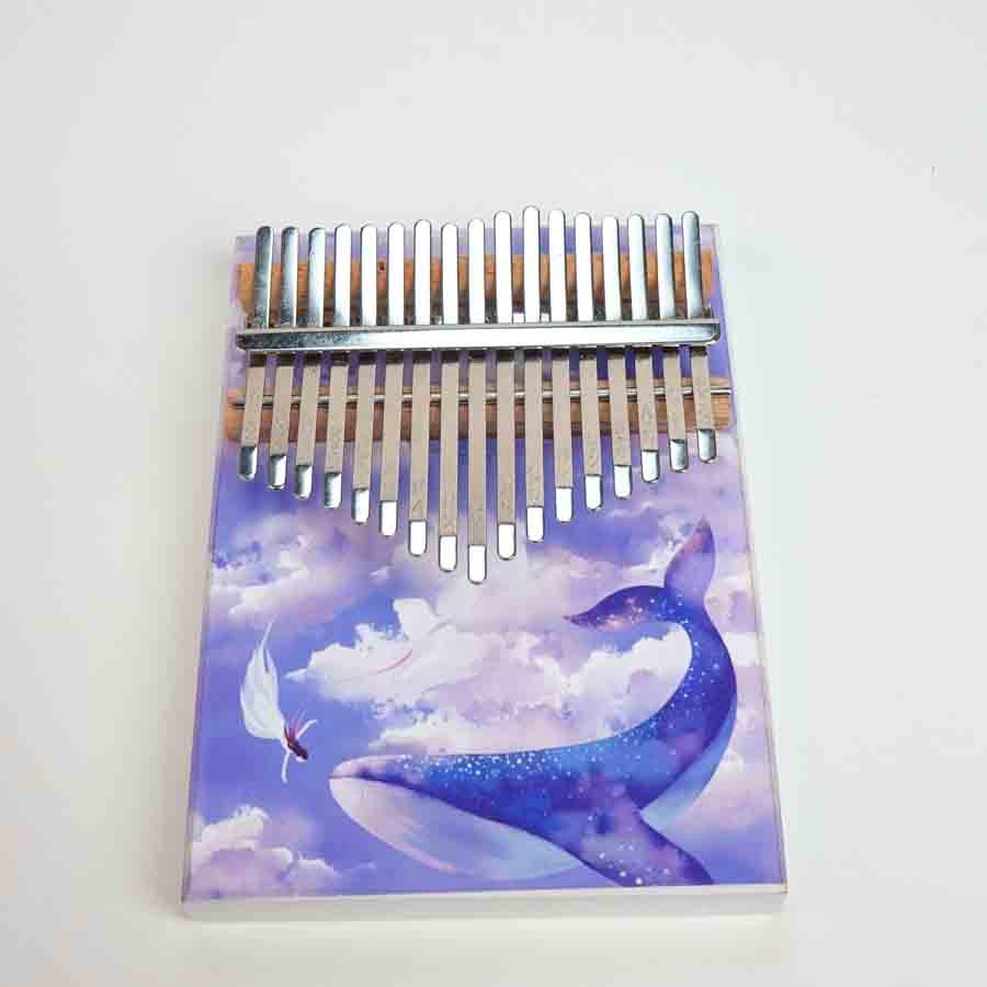 Đàn Kalimba Gỗ 17 Phím Khoét Eo Cầm Không Đau Tay, Giá Rẻ Cho Người Mới Tập, Full Túi, Búa, Sách, Khăn, Dán Phím