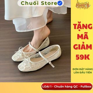 Giày bệt nữ da PU tổng hợp dệt vải đế cao su dễ đi thuận tiện nhẹ chân nữ tính