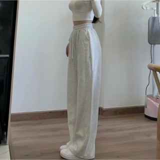 Quần Ống Suông Vải Nỉ Ép 2 Da Dày Dặn Cạp Chun Co Giãn Có Túi 2 Bên Phong Cách Trẻ Trung