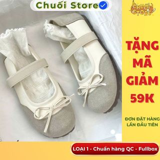 Giày bệt nữ da PU tổng hợp dệt vải đế cao su nhẹ nhàng tinh tế mềm mại dễ mang
