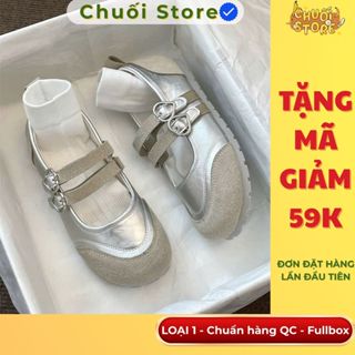 Giày bệt nữ da PU tổng hợp dệt vải đế cao su êm chân dễ chịu thoải mái mang đi học đi chơi
