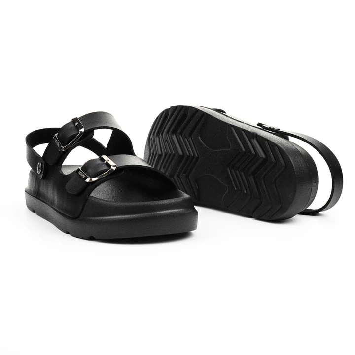 DA09 - Dép nam nữ quai ngang slipper Pathon quai da fiber và đế PU có quai hậu và không có quai hậu