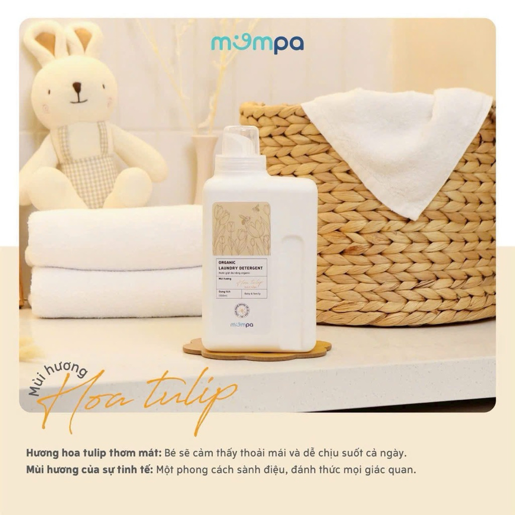 {Hot} 1 Nước giặt Mompa {mẫu mới} 1 túi 2 lít siêu sạch siêu thơm - cho cả gia đình