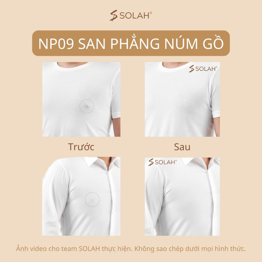 Miếng Dán Ngực Nam Giới SOLAH Silicon Có Gel 5cm Tái Sử Dụng Viền Cong Vát San Phẳng Núm Sơ Mi NP09