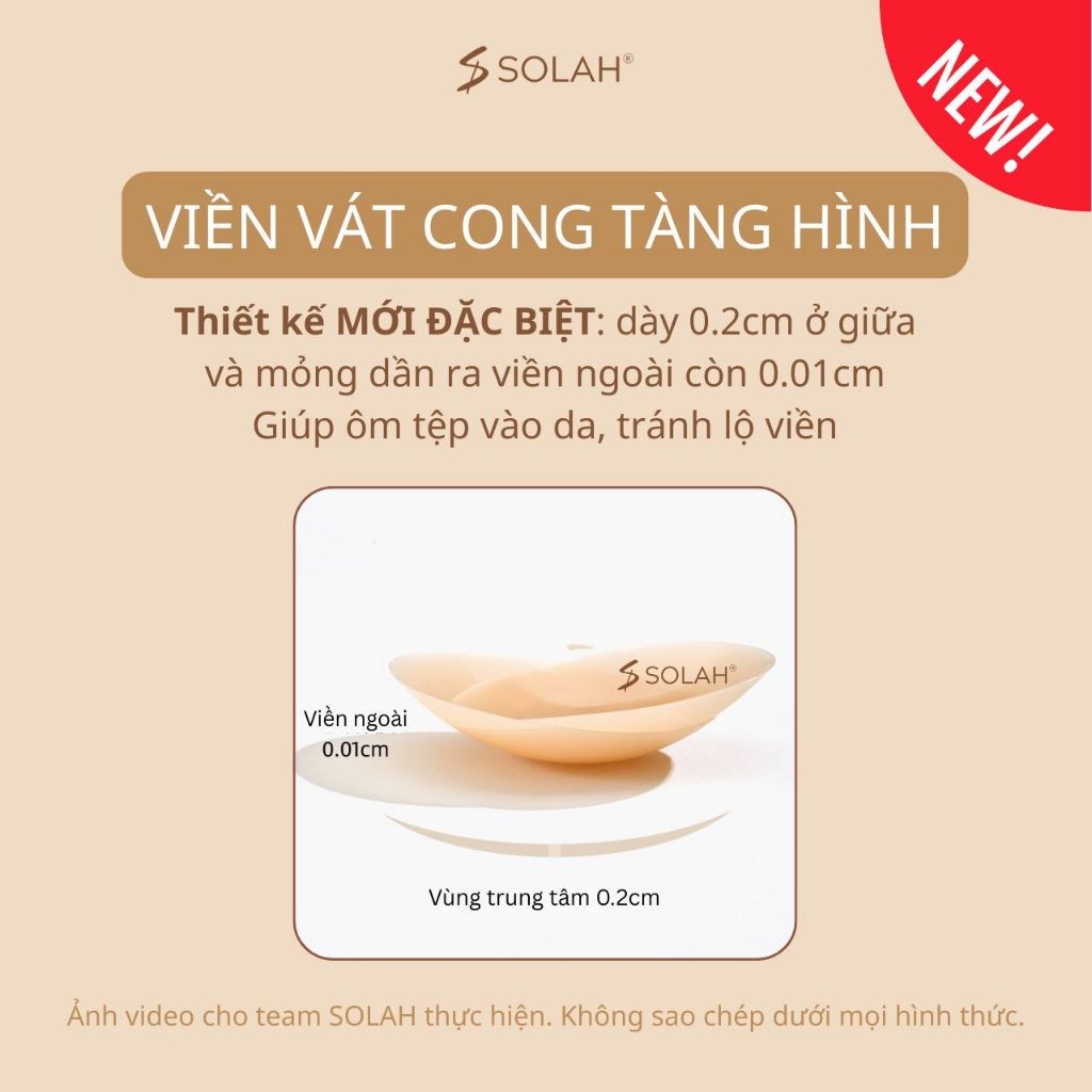 Miếng Dán Ngực Nam Giới SOLAH Silicon Có Gel 5cm Tái Sử Dụng Viền Cong Vát San Phẳng Núm Sơ Mi NP09