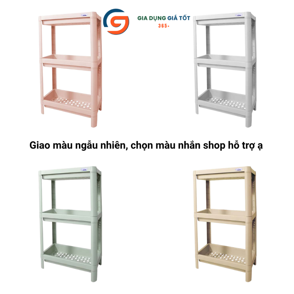 Kệ nhựa 2 tầng/3 tầng Ohana nhỏ gọn - kệ để bàn trang trí, đựng sách, đồ cá nhân, dụng cụ học tập