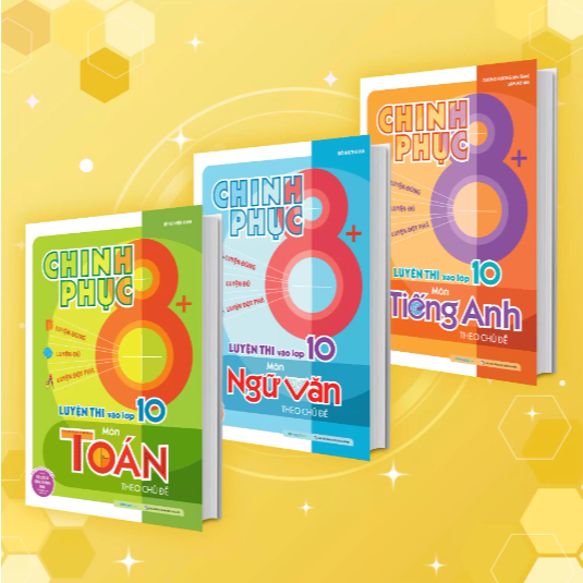 Sách - Combo Chinh phục 8+ luyện thi vào lớp 10 môn Toán - Văn