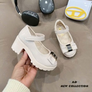 Giày búp bê cho bé gái, Sandal tăng chiều cao cho bé chất da đẹp mền êm mã 114