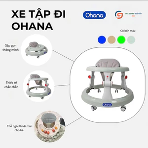 Xe tập đi cho bé Ohana gấp gọn thông minh - xe tập đi trẻ em an toàn, thiết kế chắc chắn, dễ sử dụng
