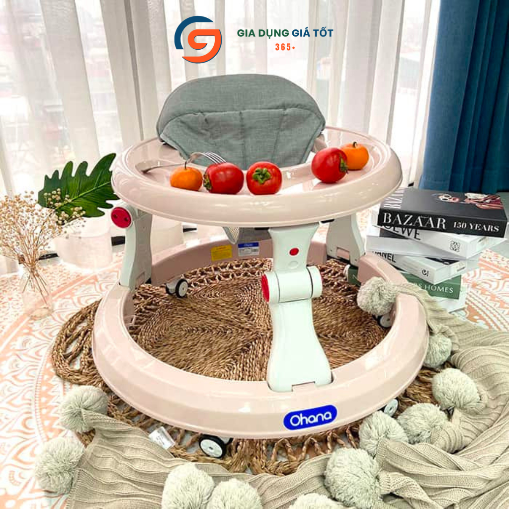 Xe tập đi cho bé Ohana gấp gọn thông minh - xe tập đi trẻ em an toàn, thiết kế chắc chắn, dễ sử dụng