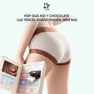 Hộp quà nội y CHOCOLATE lụa Tencel kháng khuẩn, mềm mại, ôm dáng, ngọt ngào như sô cô la – SCL888