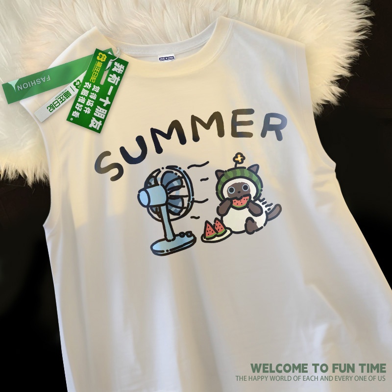Áo 3 Lỗ Nam HappyFamily Mát Mẻ Trẻ Trung Thoải Mái Họa Tiết  SUMMER Chất Cotton 100 Cao Cấp