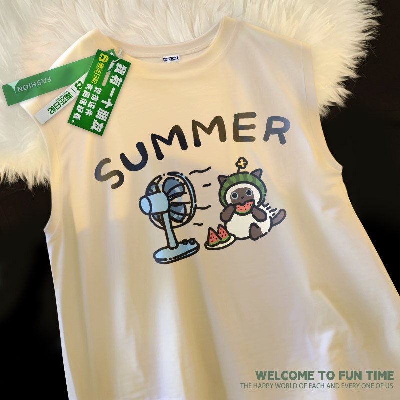 Áo 3 Lỗ Nam HappyFamily Mát Mẻ Trẻ Trung Thoải Mái Họa Tiết  SUMMER Chất Cotton 100 Cao Cấp