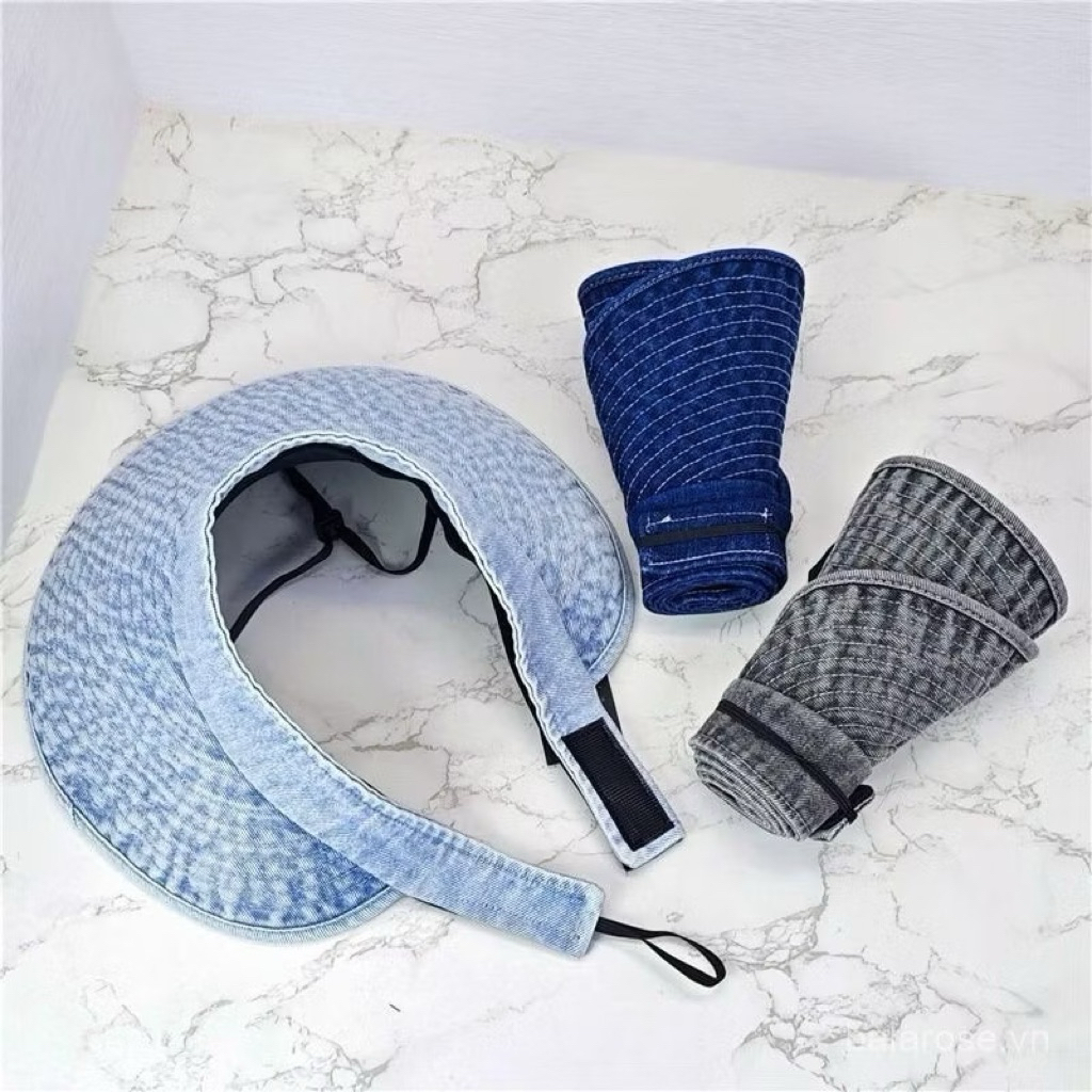 MŨ NỬA ĐẦU JEAN GẤP GỌN TIỆN LỢI PHONG CÁCH RETRO